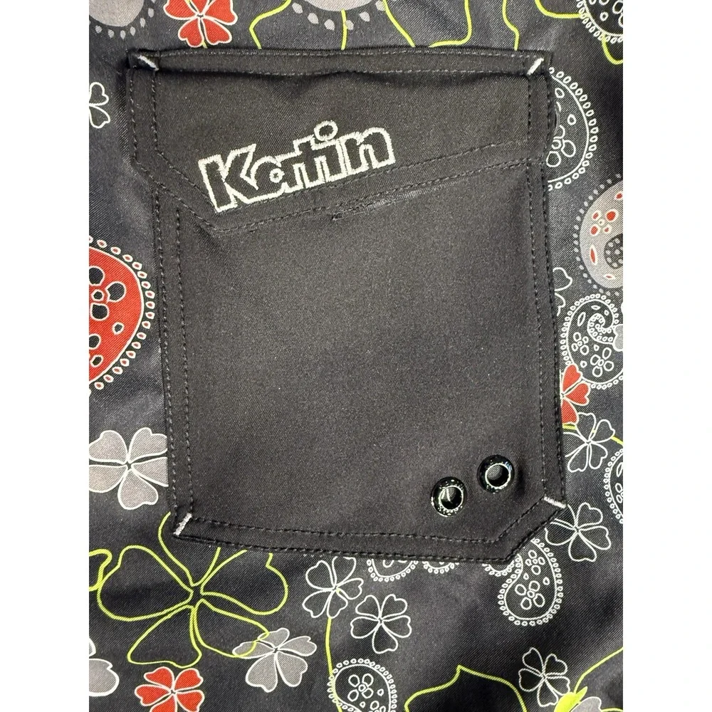 Katin Boardshorts 36 Skull Paisley Clover Surf Y2K‎ Tattoo Punk Board Shorts